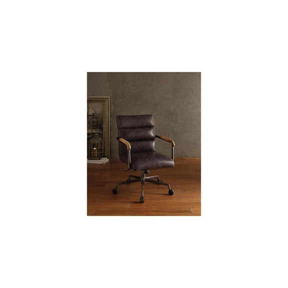 HomeStock Handmade Home Executive Office Chair, Antique Slate Top Grain Leather