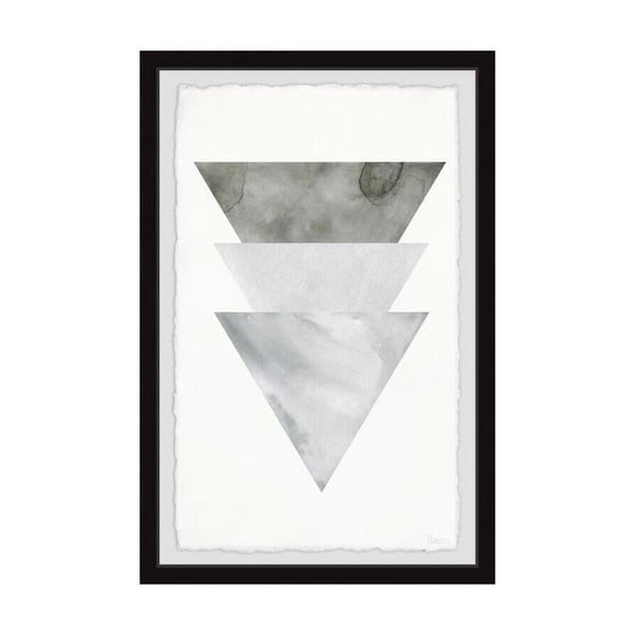 HomeStock Handmade Home Grayed Triangles Framed Painting Print, Contemporary Wall Decor: Abstract, Digital Art Prints, and Modern Styles for Your Home