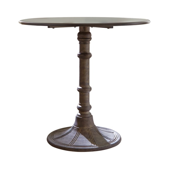 HomeStock Handmade Home Round Bistro Table, 30" H x 30" W x 30" D, Bronze Finish, Classic Bistro Style for Cozy Dining Spaces