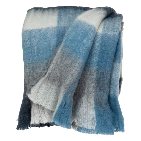 Handmade Home Transitional Design 52" x 67" Woven Handloom Throw Blanket, Cozy Throw Blanket for All Living Spaces