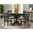 thumbnail image 1 of Kitchen Table Set with 4 Chairs - Hollywood Regency Dining Set - Asian Hardwood Table & Chairs, 1 of 5