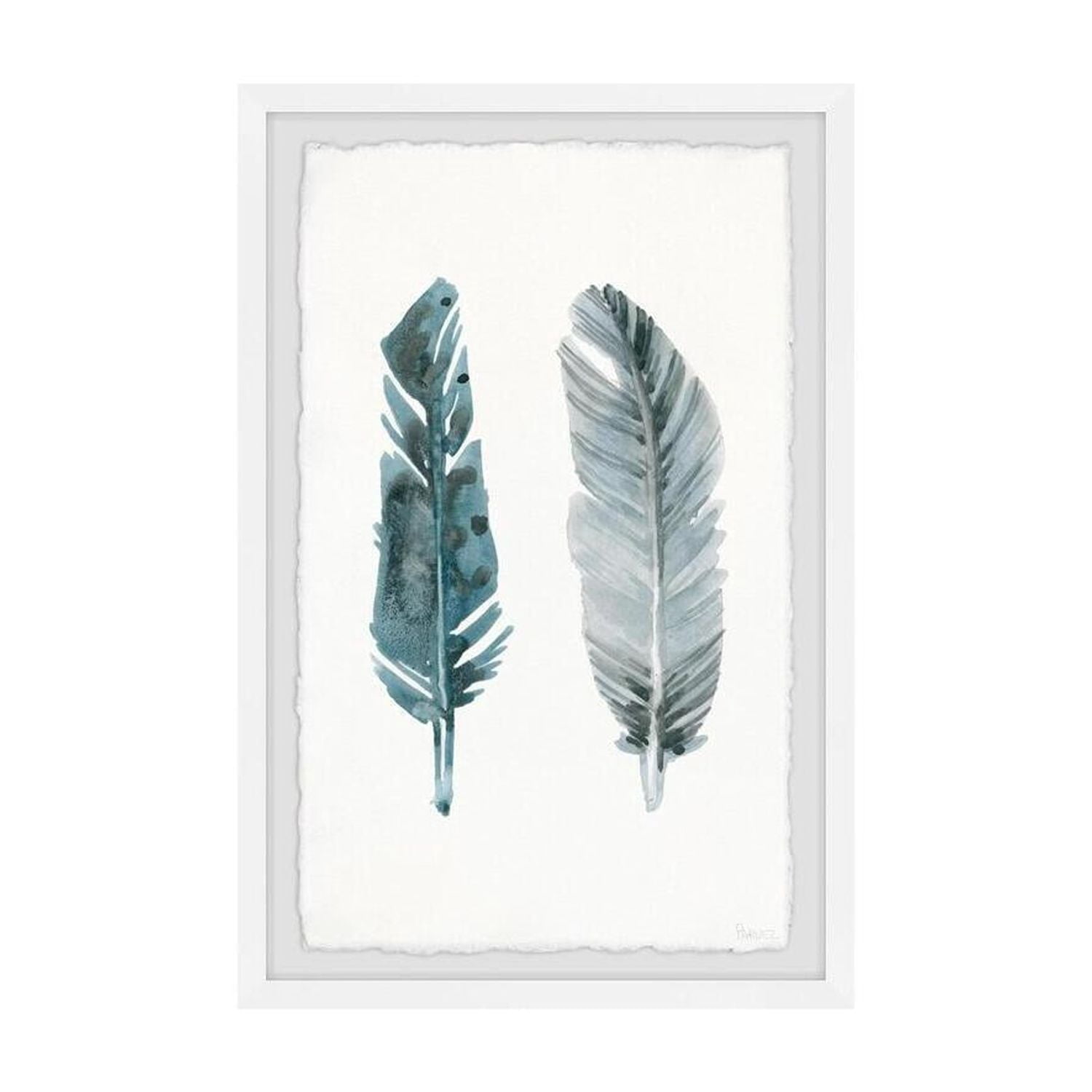 Regency Abstract HomeStock Hollywood Regency Metallic Feathers Framed Painting Print ...