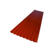 HomeStock Rustic Ranch 26-Inch W x 6 Ft. L Brick Red Finish Polycarbonate Roof Panel for Deck, Patio, and Outdoor Coverings, Unbreakable
