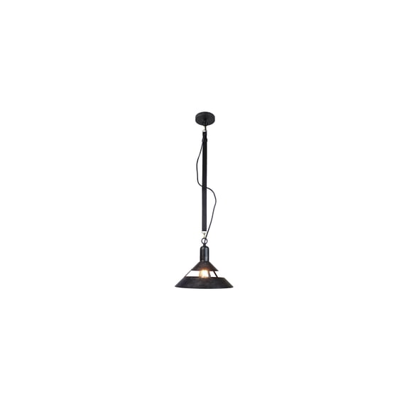 Industrial Pendant Light - Black Cone Shade, Adjustable Cord - Modern Lighting for Kitchen, Bar, Cafe