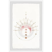 Moon Phase Wall Art Print - Celestial Decor Painting - Space Theme Home Decor - Framed Lunar Art