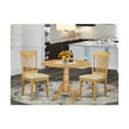 thumbnail image 1 of Southwestern Round Dining Table Set - 3 Piece Kitchen Table & Chairs - Oak Finish, 42 Inch, 1 of 5