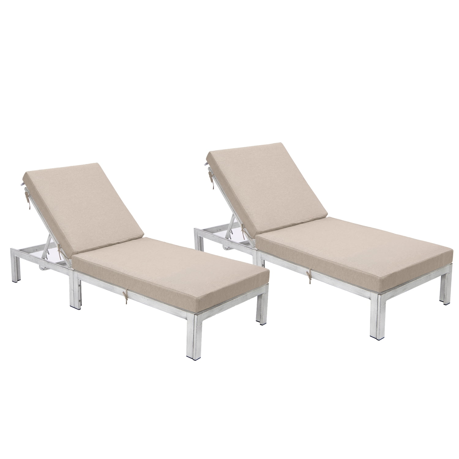 HomeStock Industrial Luxe Modern Outdoor Weathered Grey Chaise Lounge