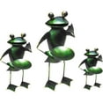thumbnail image 1 of Iron Frog Candle Holders Set of 3 - Decorative Metal Frog Figurines - Home Garden Decor, 1 of 1