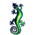 thumbnail image 1 of Gecko Wall Decor - Metal Garden Art - Green Lizard Sculpture - Home Accent - Unique Wall Hanging, 1 of 2
