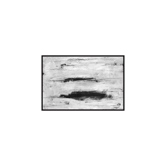 HomeStock Island Oasis Brief Struggle Floater Framed Painting Print on Canvas, 12" x 18", Modern Handmade Canvas Art Decor - Unique and Chic Wall Prints for Contemporary Spaces