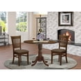 thumbnail image 1 of Round Kitchen Dining Table Set - 3 Piece Dinette Table & Chairs - Compact Small Table for Kitchen, 1 of 5