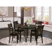 Round Dining Table Set for 4 - Kitchen Table with Chairs, 42 Inch, Rustic Farmhouse Style