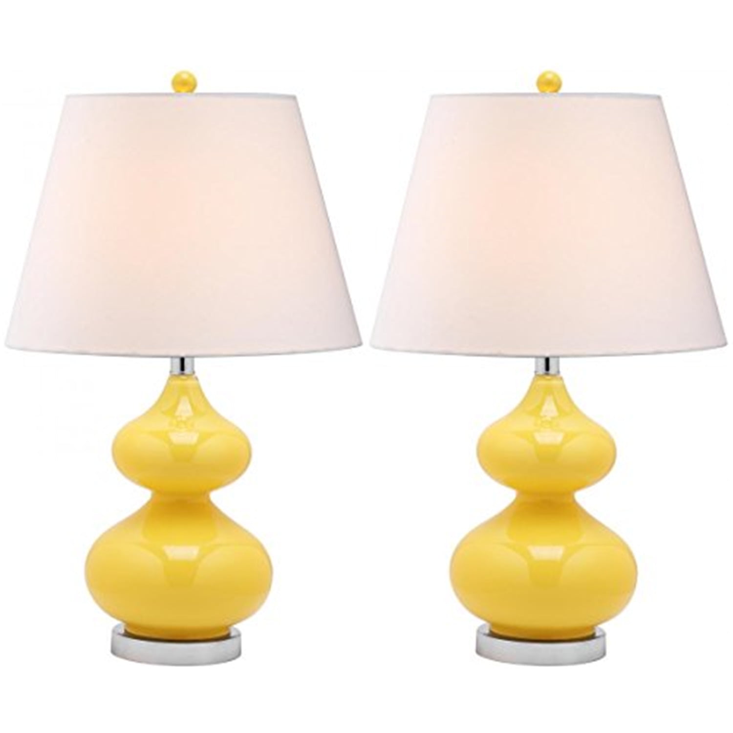 Eva Yellow Double Gourd Glass Table Lamp
