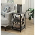 thumbnail image 1 of HomeStock Lakefront Luxury 3 Tier End Table , Cross frame design , Available in multiple finishes , Top, middle, and bottom shelves , 15.75" L x 15.75" W x 24" H., 1 of 8