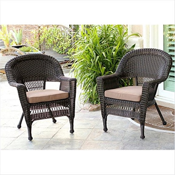 Resin Patio Chairs Set of 2 - Outdoor Seating for Garden, Deck