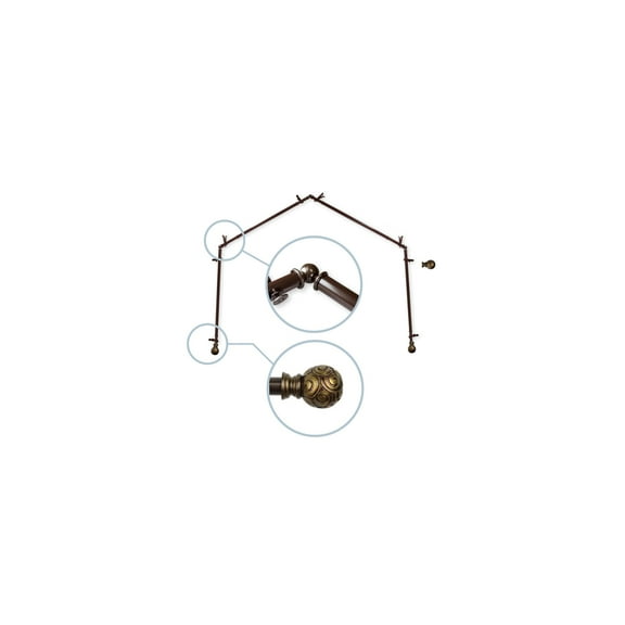 Luxury Curtain Rods & Hardware - Adjustable Telescoping Rods, Stylish Finials - Home Decor