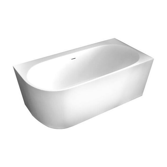 HomeStock Lakeside Living Right-Sided Corner Bathtub, 64.96"L x 31.5"D x 22.83"H - Spacious Design, Saves Bathroom Space, Comfortable Bathing