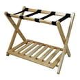 thumbnail image 1 of Folding Luggage Rack with Shelf - Hotel Style Storage for Guests - 27" Wide, 150 lb Capacity, 1 of 1