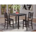 thumbnail image 1 of Counter Height Dining Set - 3 Piece Table & Chair Set - Modern Kitchen Pub Set - 30x48 Inch Table, 1 of 5
