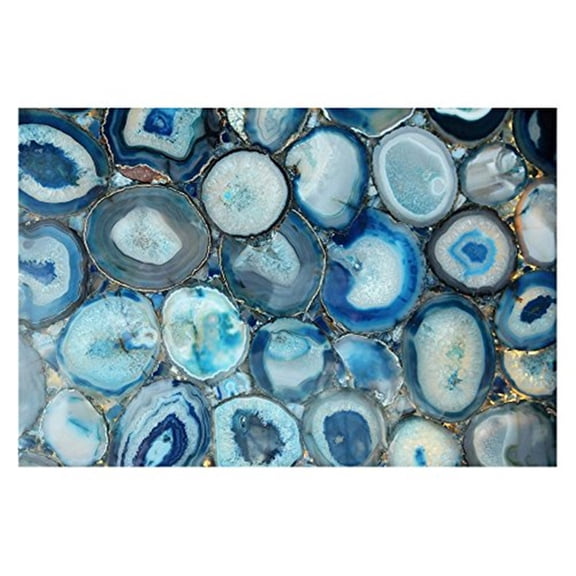 Geode Wall Art Canvas Print, Large Stone Texture Painting, Neutral Color Home Decor, Ready to Hang, 60x40