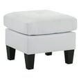 thumbnail image 1 of HomeStock Medieval Majesty Ottoman, White, 23" x 23" x 19" Tufted Ottoman Perfect for Smaller Rooms, RVs, and Dorms with Wood Frame Support, 1 of 1