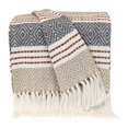 thumbnail image 1 of HomeStock Medieval Majesty Transitional Stripes Design 50" x 60" Rectangle Throw, Modern Throw Blanket for All Spaces, Durable Throw for Everyday Use-Color:Beige, 1 of 8