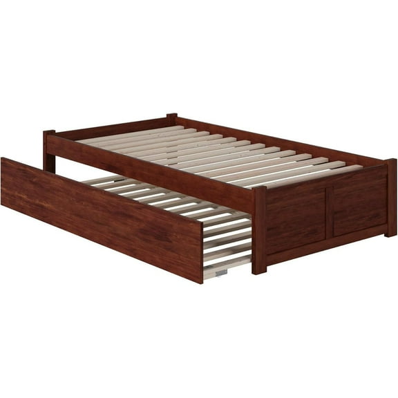Majesty Trundle Bed - Twin XL PlatformMattress Ready, No Box Spring NeededModern Bedroom Furniture