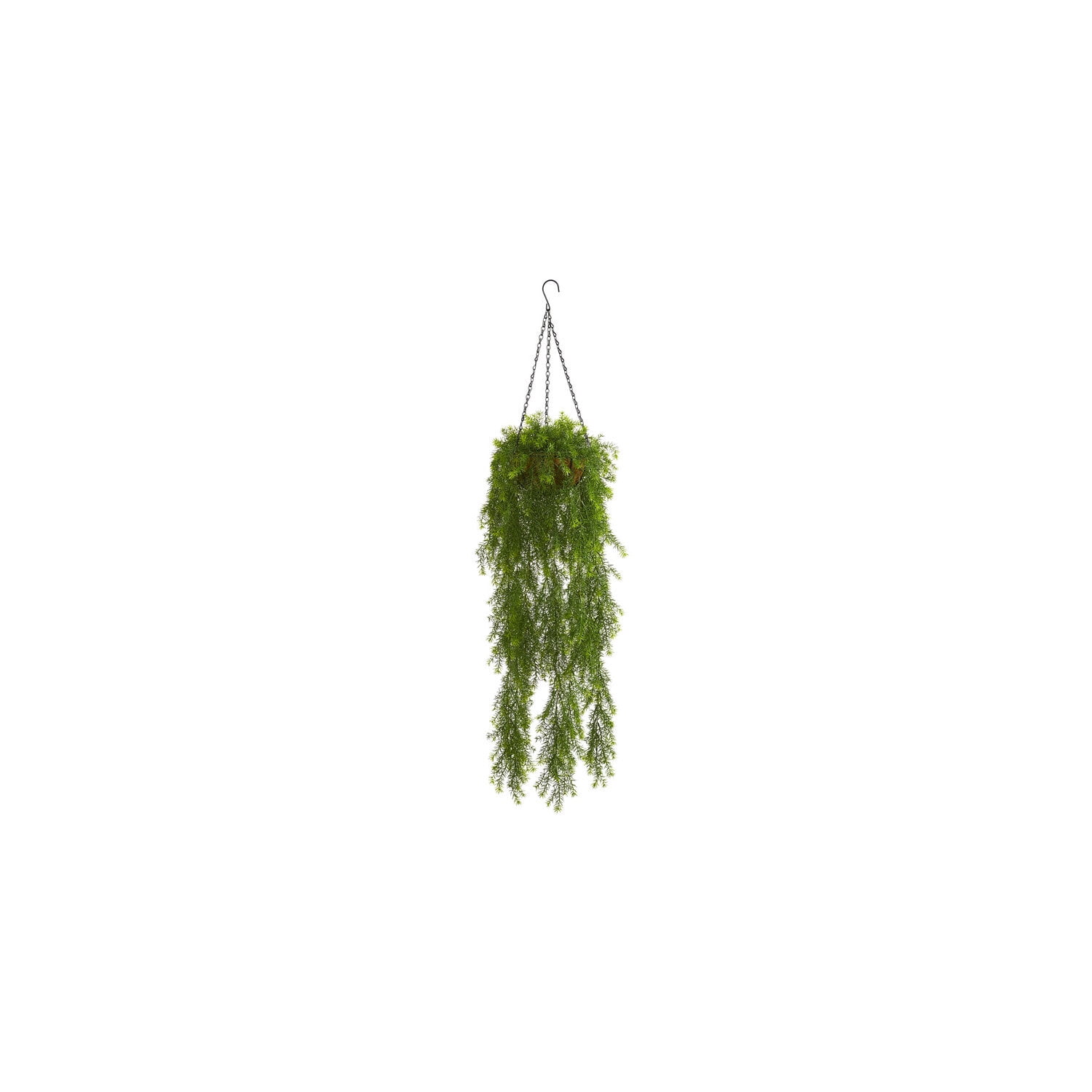 Nearly Natural 3-Foot Artificial Eucalyptus Plant In Hanging Basket - Faux Greenery For Indoor Home Decor