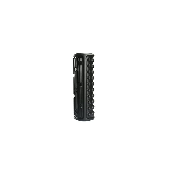 Vibrating Foam Roller - Black Muscle Recovery Roller with Vibration & Storage - 19.5" Tri-Texture Massage Tool