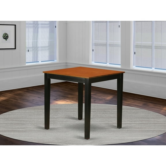 Medieval Pub Table - 36" Square Counter Height Table with Expansion Leaf - Home Bar Furniture