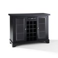 thumbnail image 1 of Freestanding Bar Cabinet with Sliding Top - Black Tempered Glass, Adjustable Shelves, Wine Rack, 1 of 10