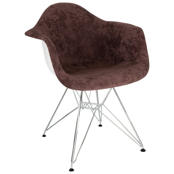 Velvet Accent Chair - Modern Eiffel Base Living Room Chair - Comfortable Lounge Chair - Home Decor