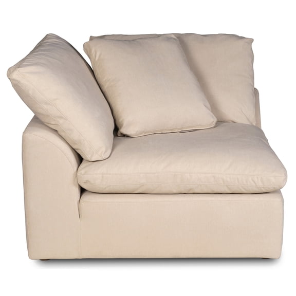 Modular Sectional Sofa, Deep Seating Accent Chair, Washable Slipcover, Tan Beige, Comfortable Couch