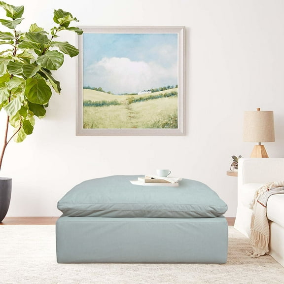 Modular Ottoman - 44" Square Sectional Footrest - Washable Performance Fabric - Stain Resistant - Oversized Sofa Ottoman