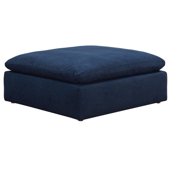 Modular Ottoman - 44" Square Sectional Footrest - Washable Performance Fabric - Navy Blue - HomeStock