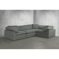 thumbnail image 1 of L-Shaped Sectional Sofa Modular Couch Deep Seating Performance Fabric Gray, 1 of 8