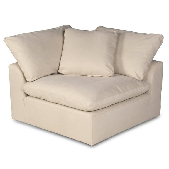 Modular Sectional Sofa, Deep Seating Chaise Lounge Couch, Ottoman, Tan/Beige, Living Room Furniture
