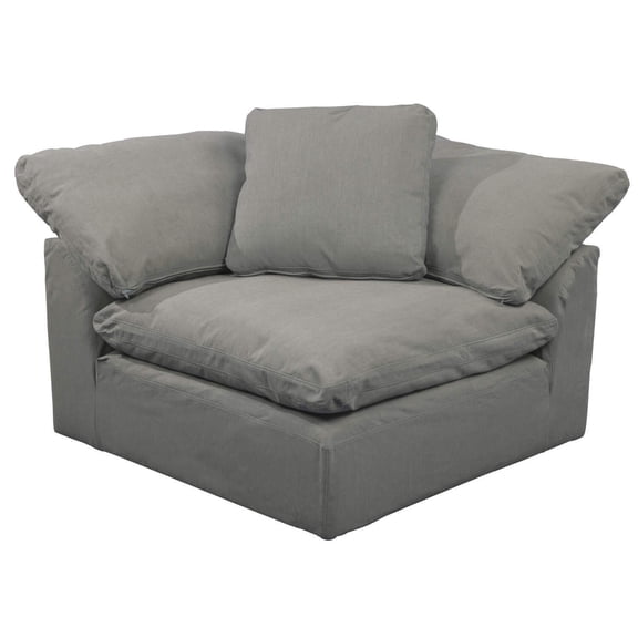 Modular Sectional Sofa, Deep Seating Chaise Lounge Couch, Gray Living Room Furniture