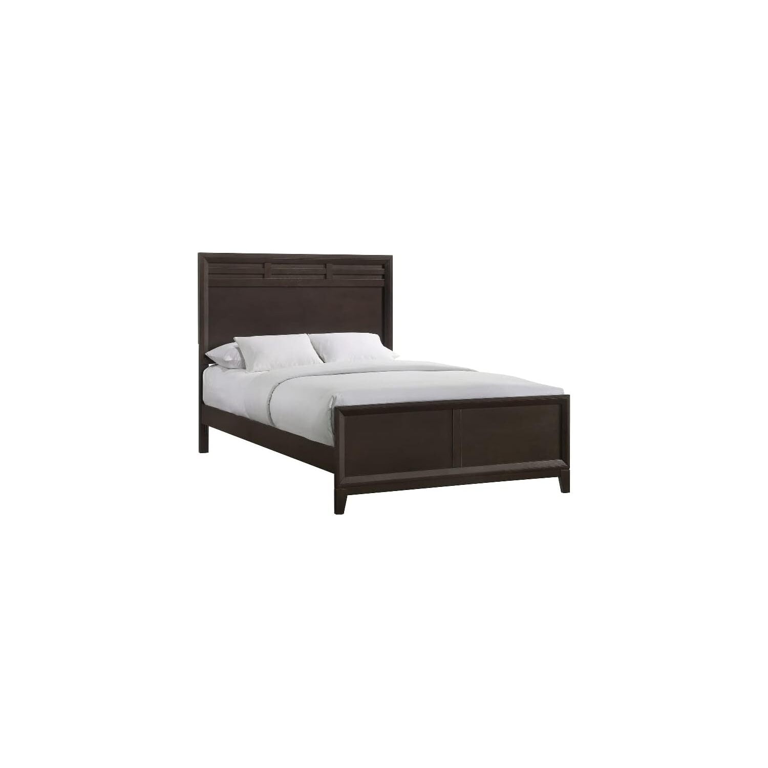 Merlot Queen Wood Frame Bed with Headboard and 2 Drawers