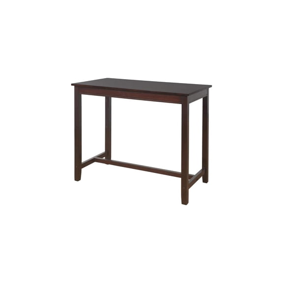 HomeStock Mediterranean Magic Pub Table Walnut - Solid Wood Base with Wood Veneer Top in Walnut Finish, Perfect for Dining or Desk Use, Durable Construction, 47.25" L x 23.75" D x 36" H