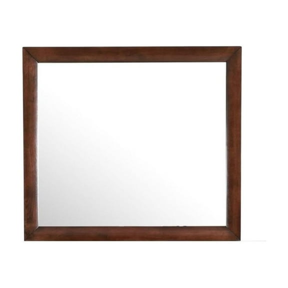 HomeStock Baroque Bliss Mirror, Low Distortion Glass, Designed to Pair with Matching Dresser, Classic Rectangular Shape for Elegant Bedroom Decor-Color:Cappuccino