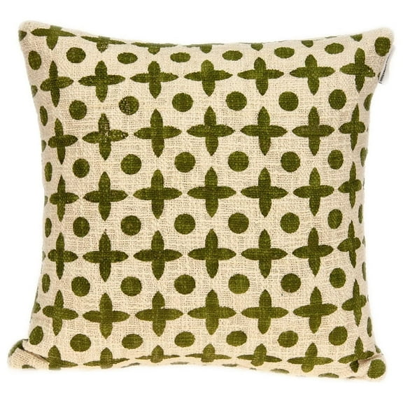 HomeStock Mediterranean Mastery Transitional Print 18" x 18" Square Pillow, Modern Decorative Pillow for Living Room Sofas and Couches-Color:Beige