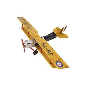Vintage Airplane Model Replica - 1/18 Scale Iron Frame Biplane Decor