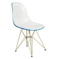 thumbnail image 1 of HomeStock Mediterranean Mingle Molded 2-Tone Eiffel Side Chair with Gold Base, 1 of 10