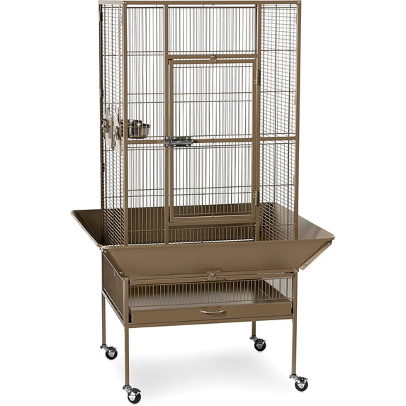 Bird Cage with Playtop - Large Parrot Habitat & Stand