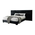 thumbnail image 1 of HomeStock Mid-Century Marvel Queen Bed in Black Fabric, 1 of 1