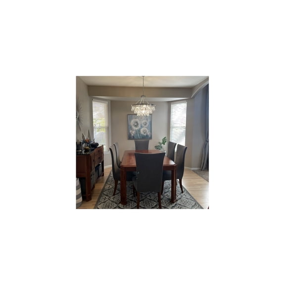 Modern 9-Light Chandelier - Chrome Finish, Luxury Lighting for Dining Room, Foyer, Living Room