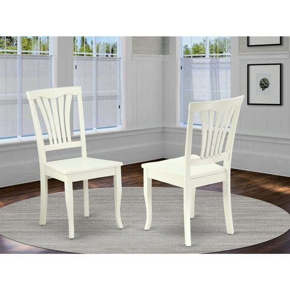 Modern Avon Dining Chair - Wood Seat, Linen White Finish - Elegant Contemporary Accent Chair for Kitchen & Dining Room