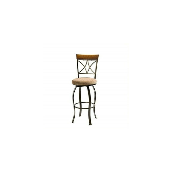 HomeStock Modern Marvel Hamilton Swivel Barstool, Bronze Finish, 20.25"D x 18.5"W x 45.51"H - Stylish and Functional Seating for Contemporary Bars