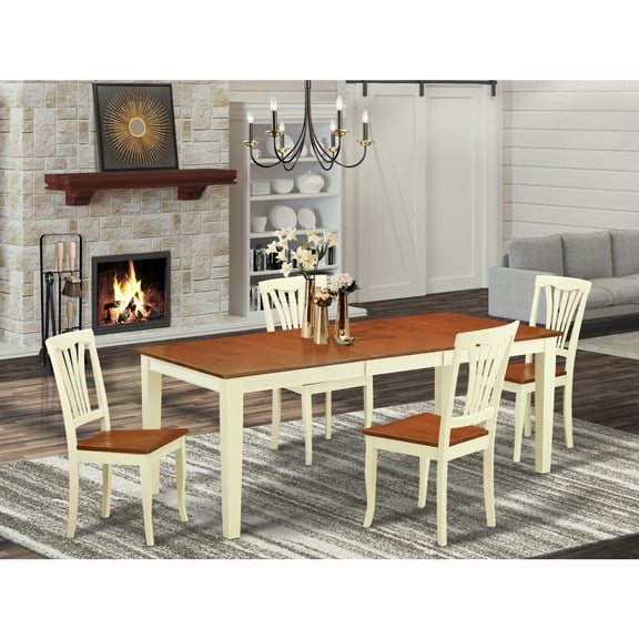 Modern Dinette Set - Table & 8 Chairs - Kitchen Dining Room Set - Space Saving Design